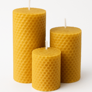 Eco & Sustainable Spiral Tapered Beeswax Candlestick - Natural
