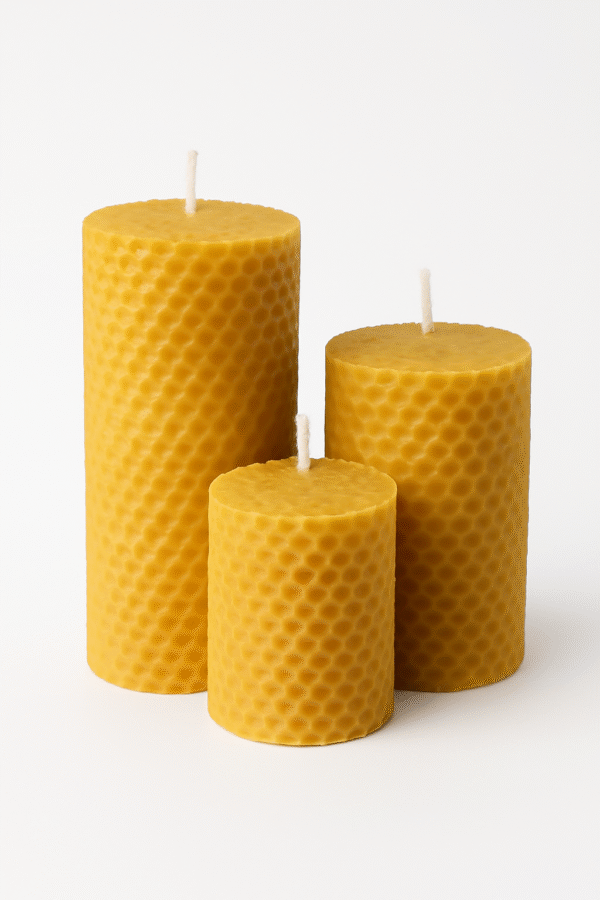 Eco & Sustainable Spiral Tapered Beeswax Candlestick - Natural