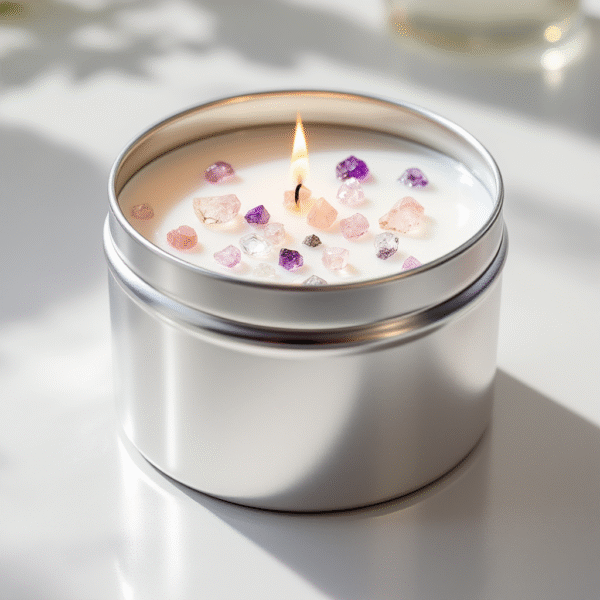 Rose Quartz Crystal Candle - 20cl