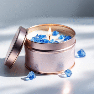 Time for Calm Blue Calcite Crystal Candle - 20cl